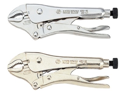 KING TONY Зажим с фиксатором закруглённый, 254 мм