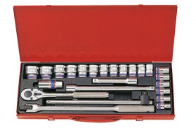 KING TONY Комплект торцевых головок с принадлежностями 6 гр 10-32 мм 1/2