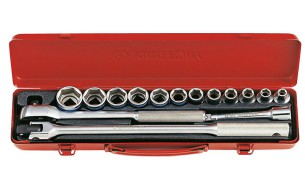 KING TONY Комплект торцевых головок с принадлежностями 6 гр 8-27 мм 1/2