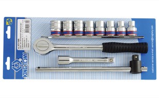 KING TONY Комплект торцевых головок 6 гр, 10-19 мм