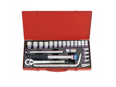 KING TONY Комплект торцевых головок с принадлежностями 12 гр. 3/8-1-1/4