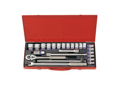 KING TONY Комплект торцевых головок с принадлежностями 12 гр. 10-32 мм