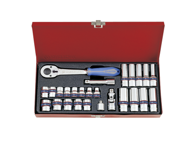 KING TONY Комплект торцевых головок с принадлежностями 6 гр. 6-22 мм