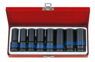KING TONY Комплект глубоких ударных торцевых головок 6 гр 12-23 мм