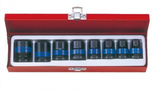 KING TONY Комплект стандартных ударных торцевых головок 6 гр 10-24мм