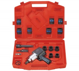 KING TONY Гайковёрт пневматический ударный с комплектом ударных головок