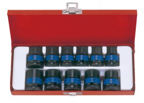 KING TONY Комплект ударных стандартных торцевых головок 6 гр 10-21 мм