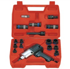 KING TONY Гайковёрт пневматический ударный с комплектом головок (9-27мм)