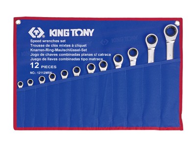 KING TONY Комплект ключей трещоточных 12 пр KING TONY Комплект ключей трещоточных 12 пр